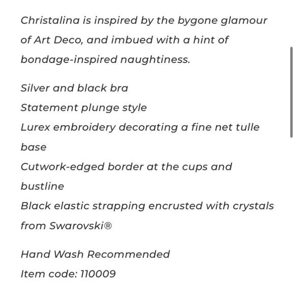 Agent Provocateur Christalina Black Lace Bra - Picture 11 of 12